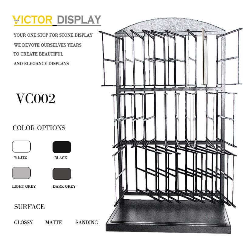 VC002 Powder Coated Black Tiles Showroom Display