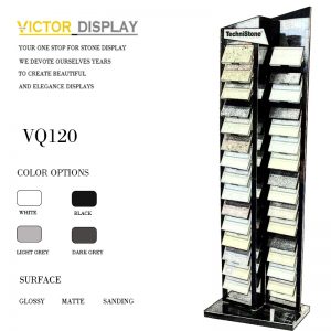 VQ120 Black Acrylic Stone Free Standing Display
