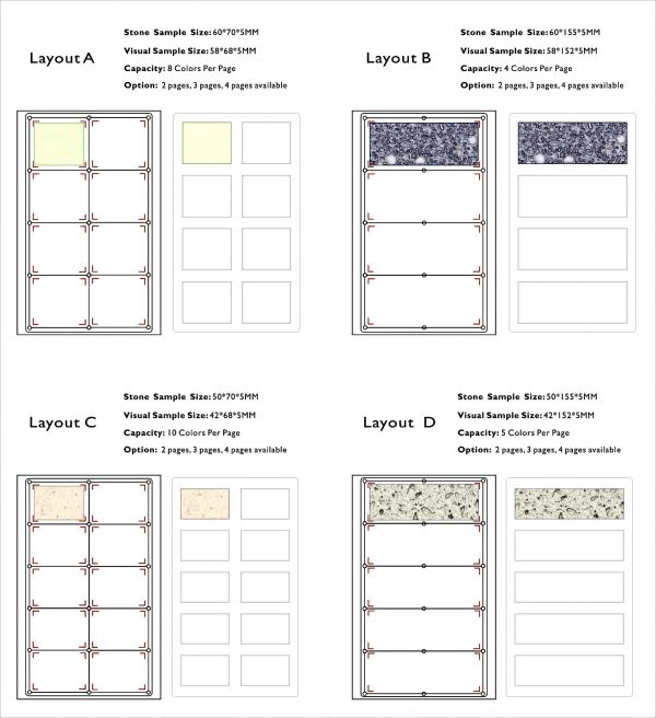Layout of stone binder