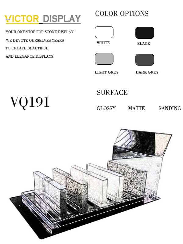 VQ191 Acrylic Display Stands for Stone Tile Samples
