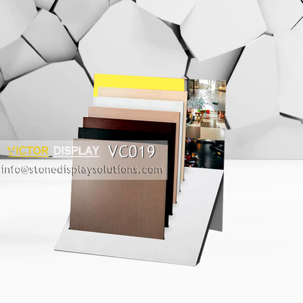 VC019 Wood Waterfall Tile Display Rack