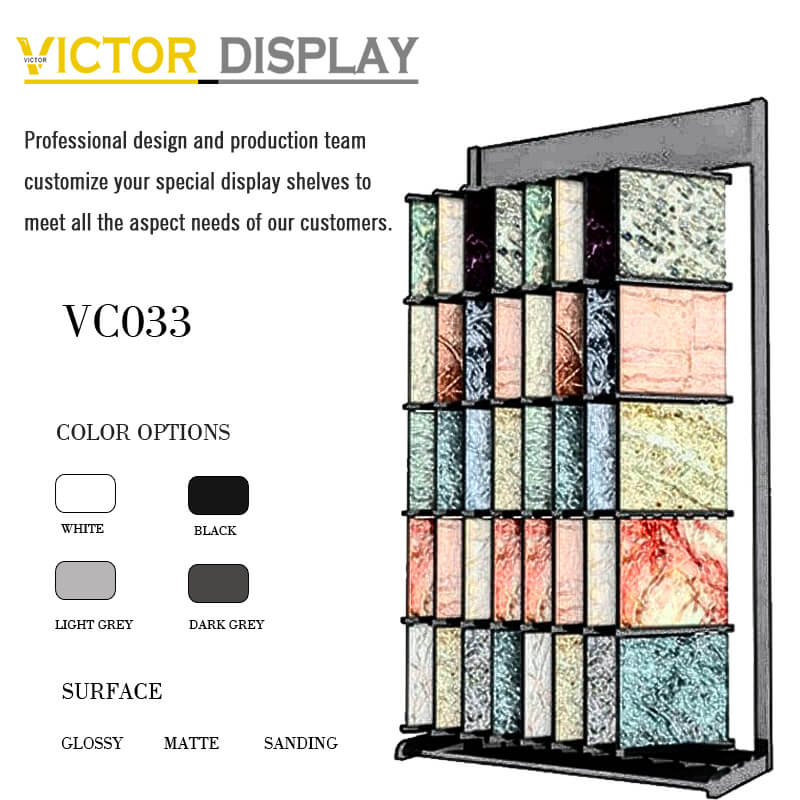 VC033 Marble Granite Free Standing Display Rack