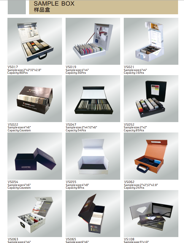 Stone Sample Case Sample Box from Victor DIsplay.