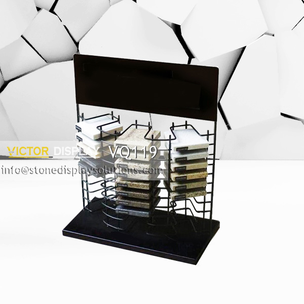 VQ119 Metal Black Stone Table Top Display